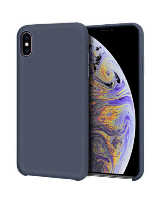 Olixar iPhone XS Max Soft Silicone Case - Midnight Blue