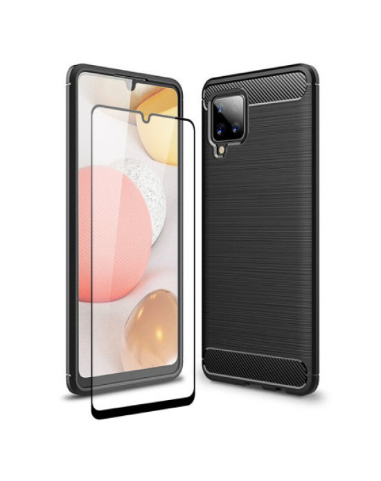 Olixar Sentinel Samsung Galaxy A42 5G Case & Screen Protector - Black