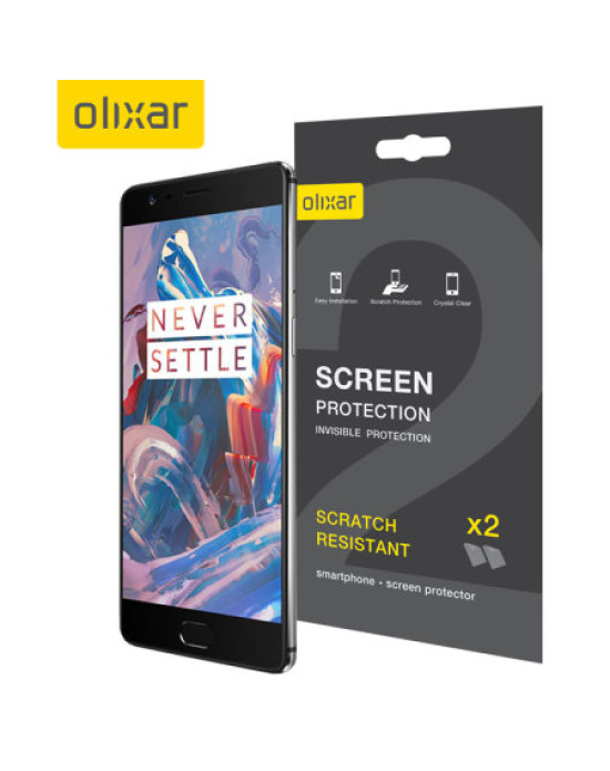 Olixar OnePlus 3T / 3 Film Screen Protector 2-in-1 Pack