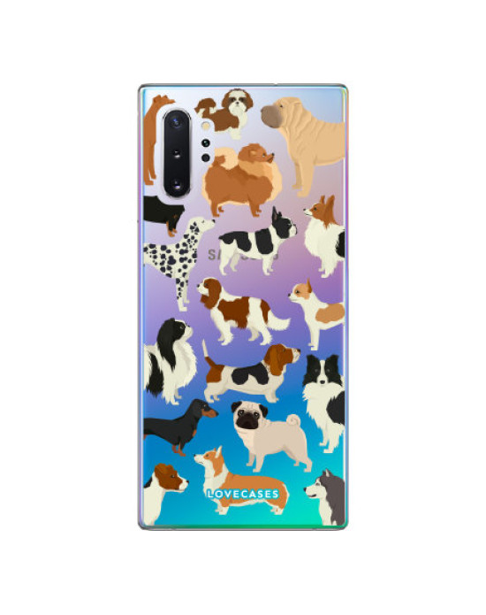 LoveCases Samsung Note 10 Plus Dogs Clear Phone Case