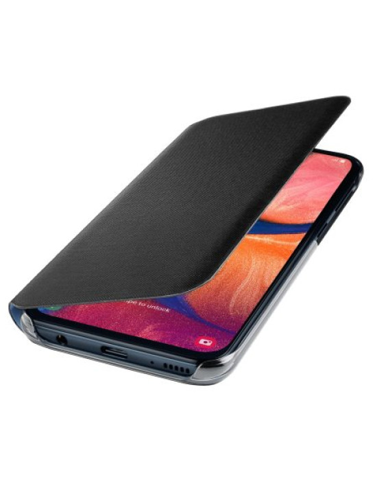 Official Samsung Galaxy A20e Wallet Flip Cover Case - Black