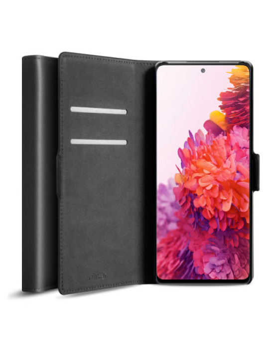 Olixar Genuine Leather Samsung Galaxy S20 FE Wallet Case - Black