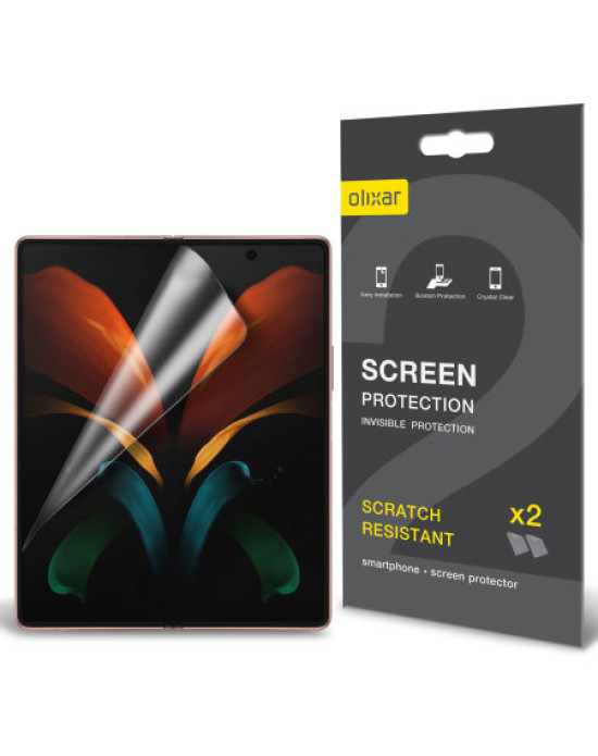 Olixar Samsung Galaxy Z Fold 2 5G Film Screen Protector 2-in-1 Pack