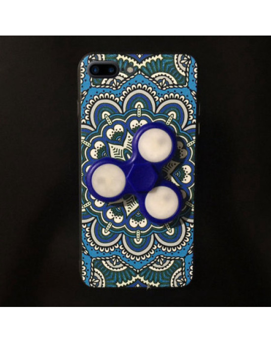 Olixar iPhone 8 / 7 Plus Fidget Spinner Pattern Case - Blue / White
