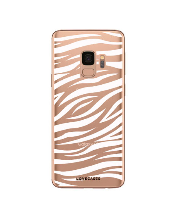 LoveCases Samsung S9 Zebra Phone Case - Clear White