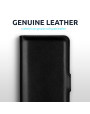 Olixar Sony Xperia 5 II Genuine Leather Wallet Stand Case - Black