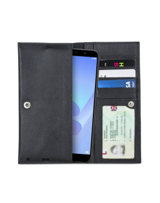 Olixar Primo Genuine Leather Huawei Y6 2018 Pouch Wallet Case - Black
