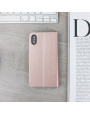 Olixar Leather-Style iPhone XS Wallet Stand Case - Rose Gold