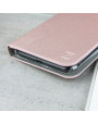 Olixar Leather-Style iPhone XS Wallet Stand Case - Rose Gold