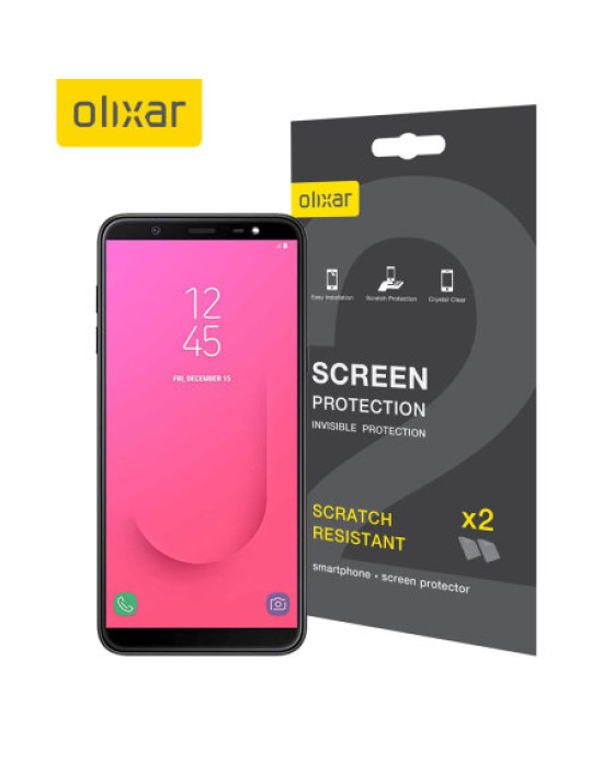 Olixar Samsung Galaxy J8 2018 Screen Protector 2-in-1 Pack