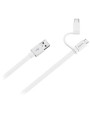 Official Huawei 2-in-1 Micro USB & USB-C 1.5m Charging Cable - White