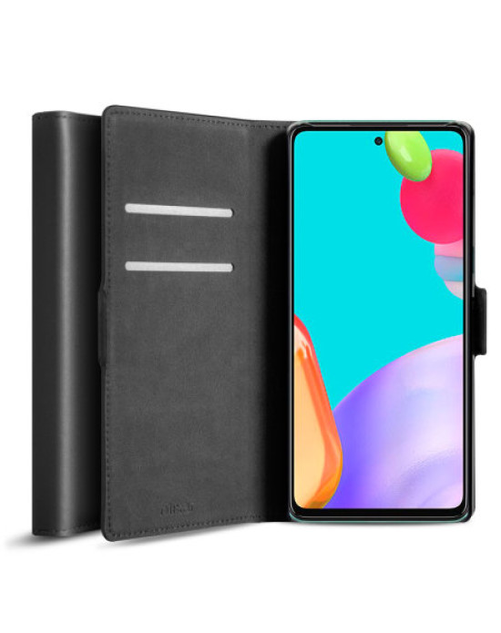 Olixar Genuine Leather Samsung Galaxy A52 5G Wallet Case - Black