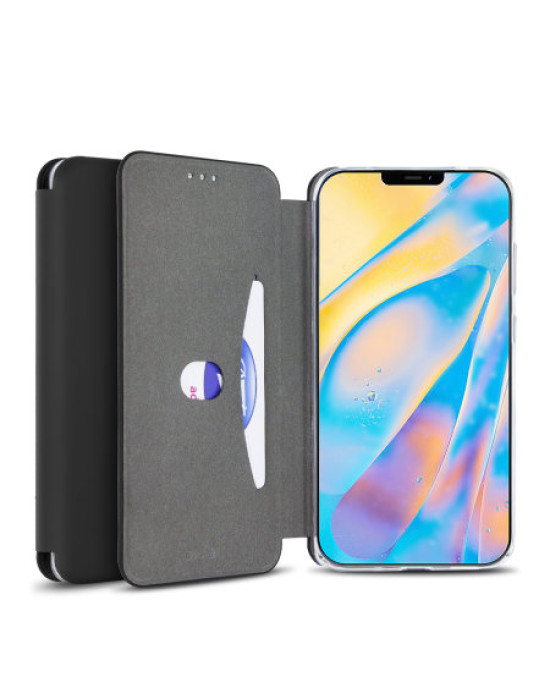 Olixar Soft Silicone iPhone 12 mini Wallet Case - Black