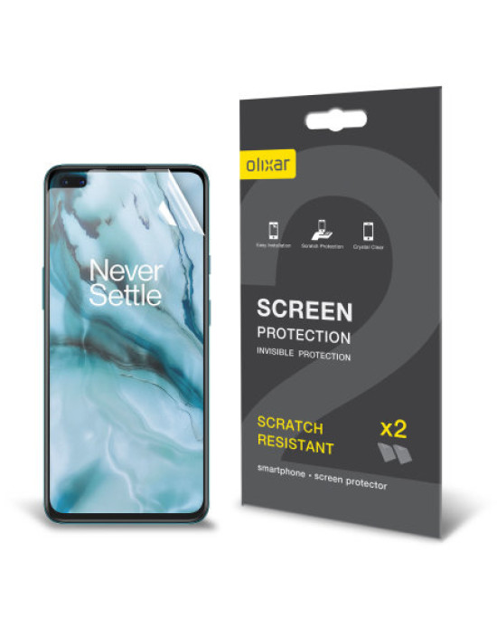 Olixar OnePlus Nord Film Screen Protector 2-in-1 Pack
