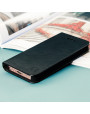 Olixar Leather-Style iPhone SE Wallet Stand Case - Black