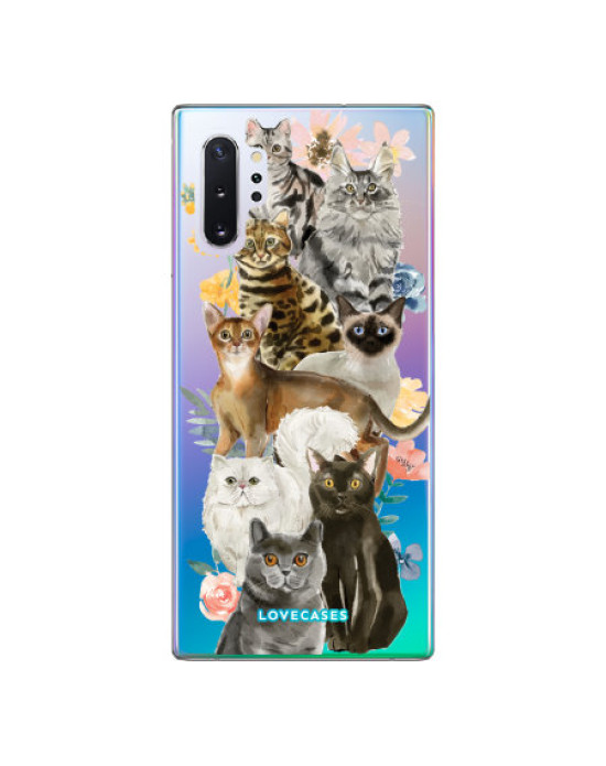 LoveCases Samsung Note 10 Plus Cats Clear Phone Case LoveCases Samsung Note 10 Plus Cats Clear Phone Case