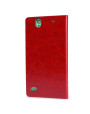 Olixar Leather-Style Sony Xperia C4 Wallet Stand Case - Red