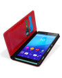 Olixar Leather-Style Sony Xperia C4 Wallet Stand Case - Red