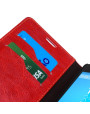 Olixar Leather-Style Sony Xperia C4 Wallet Stand Case - Red