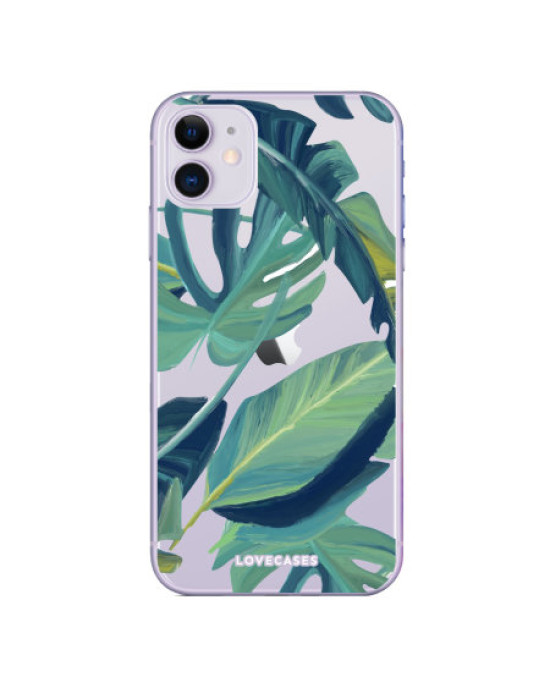 LoveCases iPhone 11 Tropical Phone Case - Clear Green