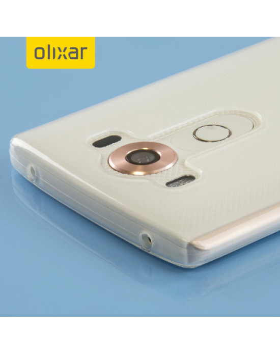 Olixar FlexiShield LG V10 Gel Case - Frost White