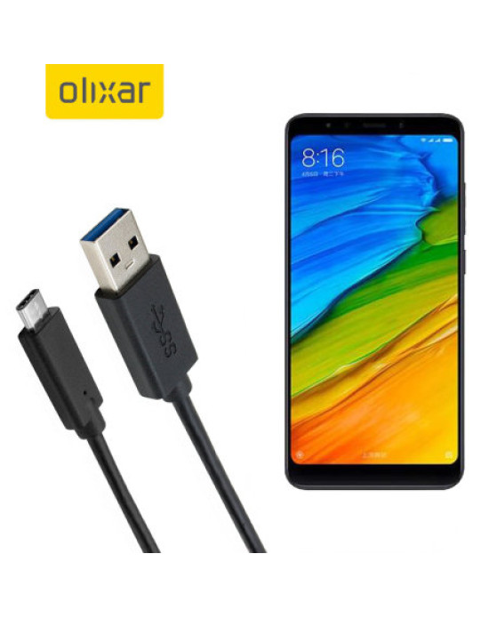 Olixar USB-C Xiaomi Mi A2 Charging Cable - Black 1m