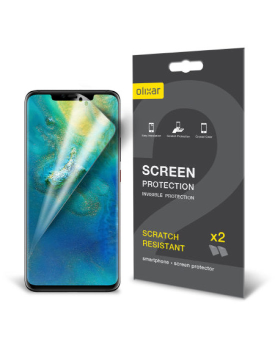 Olixar Huawei Mate 20 Pro Film Screen Protector 2-in-1 Pack