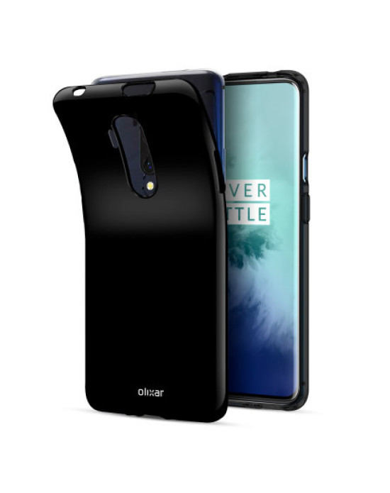 Olixar FlexiShield OnePlus 7T Pro Gel Case - Solid Black