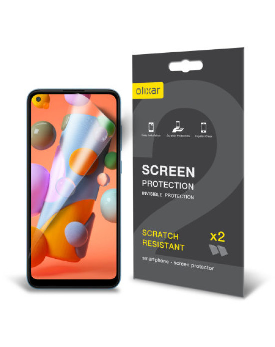Olixar Samsung Galaxy A11 Film Screen Protector 2-in-1 Pack