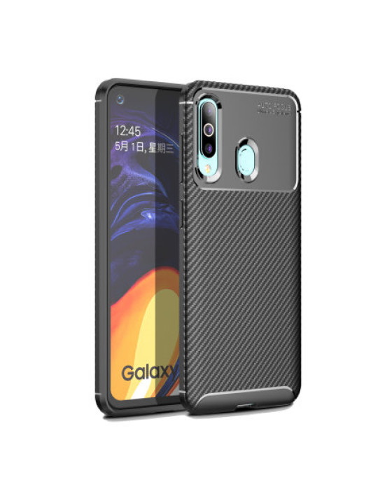 Olixar Samsung Galaxy A60 Carbon Fibre Case - Black