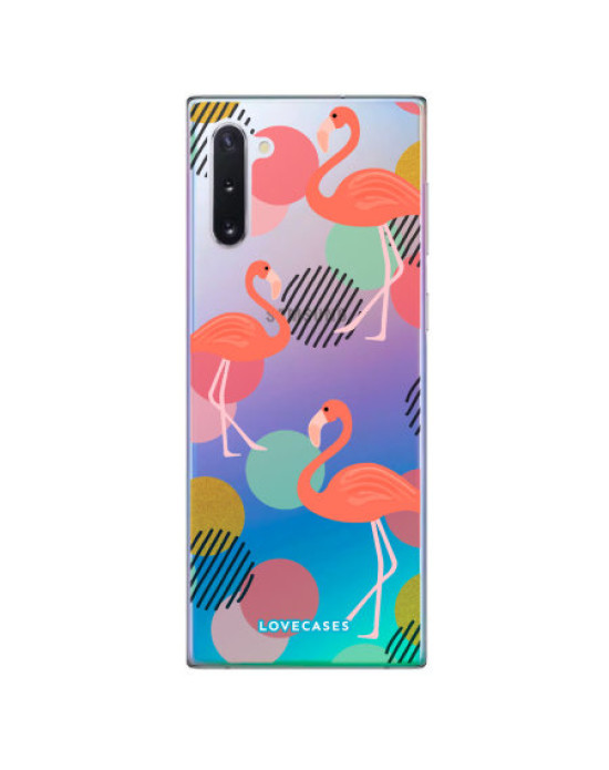 LoveCases Samsung Note 10 Flamingo Phone Case - Clear Multi