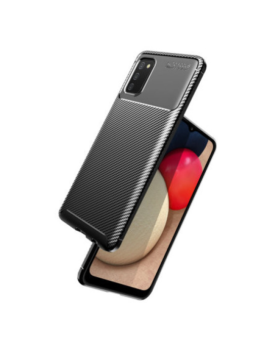 Olixar Carbon Fibre Samsung Galaxy A02S Protective Case - Black