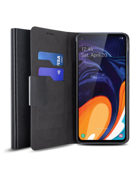 Olixar Leather-Style Samsung Galaxy A60 Wallet Stand Case - Black Olixar Leather-Style Samsung Galaxy A60 Wallet Stand Case - Black