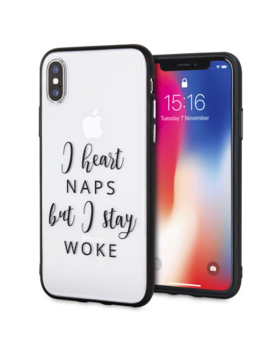 LoveCases Statement iPhone X Case - I Heart Naps But I Stay Woke