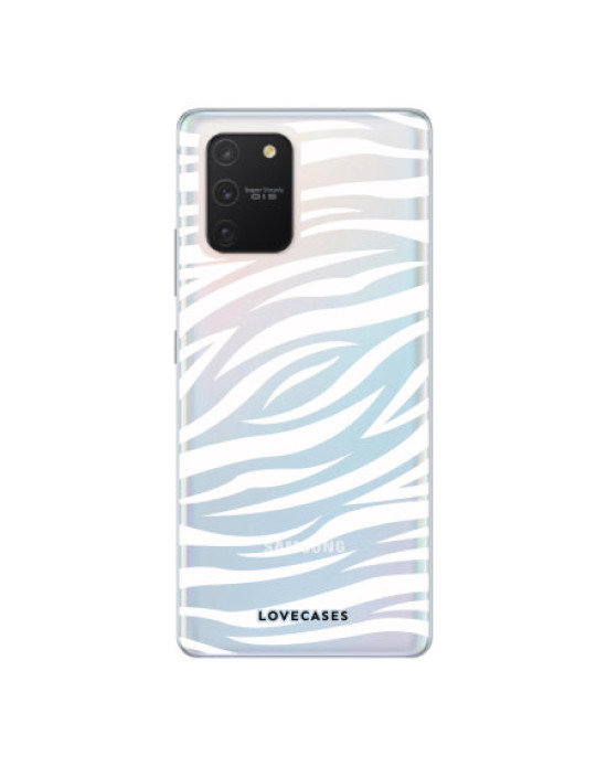 LoveCases Samsung Galaxy S10 Lite Zebra Clear Phone Case