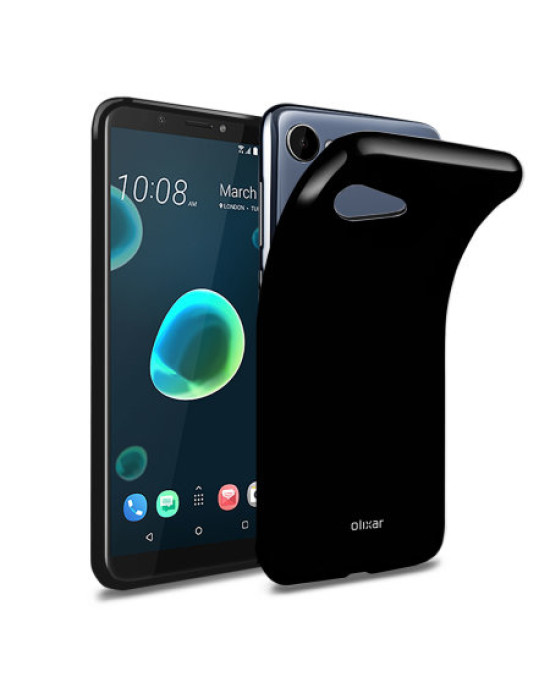 Olixar FlexiShield HTC Desire 12 Gel Case - Solid Black