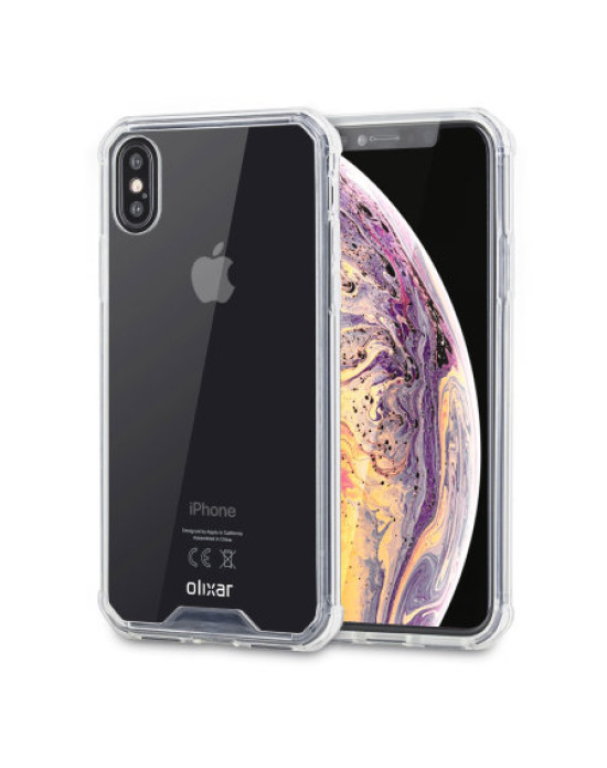 Olixar ExoShield Tough Snap-on iPhone XS Case - Crystal Clear