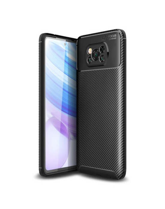 Olixar Carbon Fibre XiaoMi Poco X3 NFC Case - Black
