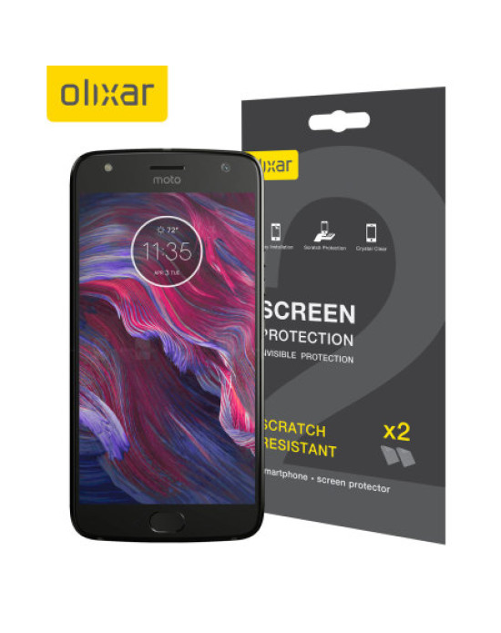 Olixar Motorola Moto X4 Screen Protector 2-in-1 Pack