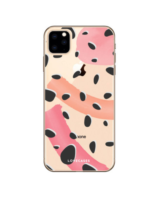 LoveCases iPhone 11 Pro Abstract Polka Case - Clear Multi