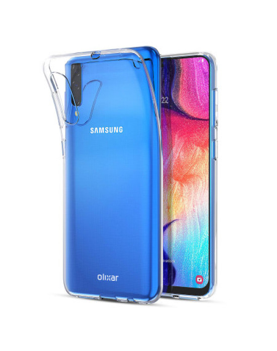 Olixar FlexiShield Samsung Galaxy A50 Gel Case - Clear Olixar FlexiShield Samsung Galaxy A50 Gel Case - Clear