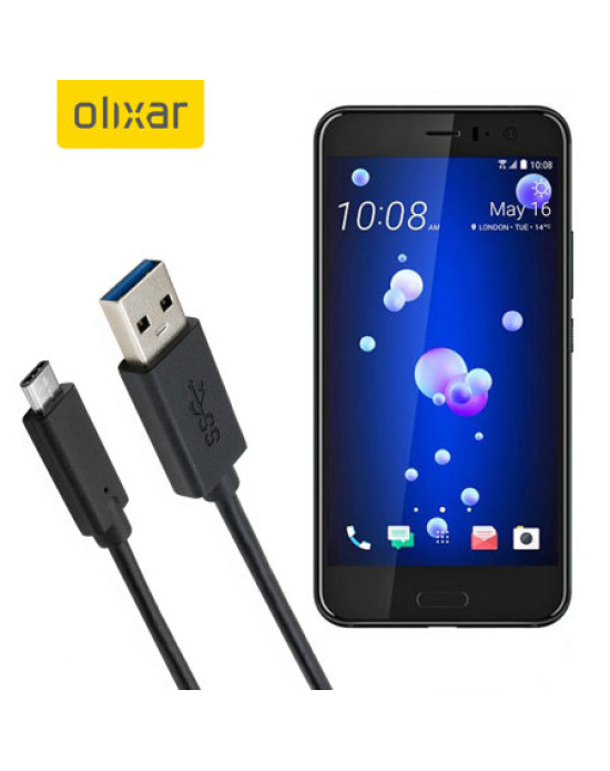 Olixar USB-C HTC U11 Charging Cable - Black 1m