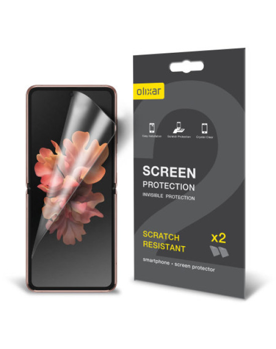 Olixar Samsung Galaxy Z-Flip 5G Film Screen Protector 2-in-1 Pack