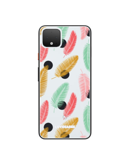 LoveCases Google Pixel 4 Polka Leaf Clear Phone Case