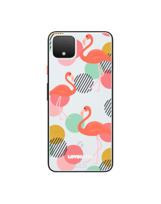 LoveCases Google Pixel 4 XL Flamingo Clear Phone Case