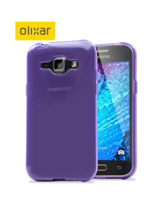 Olixar FlexiShield Samsung Galaxy J1 2015 Gel Case - Purple
