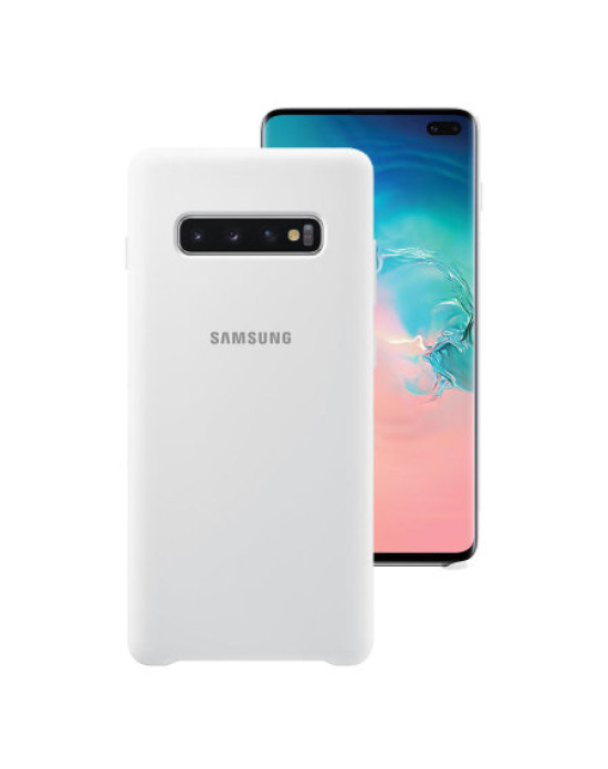 Official Samsung Galaxy S10 Plus Silicone Cover Case - White