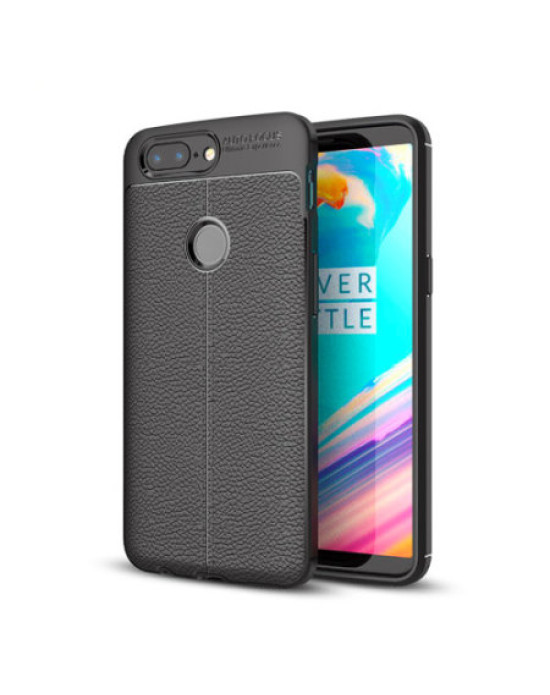 Olixar Attache OnePlus 5T Leather-Style Protective Case - Black