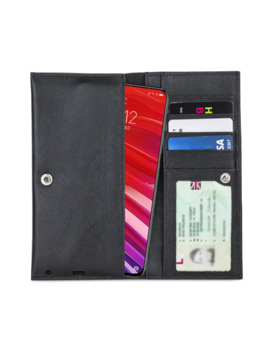 Olixar Primo Genuine Leather Lenovo Z5 Pro GT Wallet Case - Black