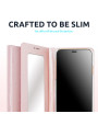 Olixar Leather-Style iPhone 12 mini Mirror Stand Case - Rose Gold